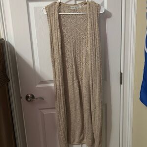 Tan knitted duster